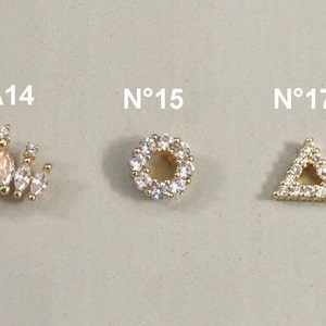 Schroefpiercing oorbellen, enkele lus, goud of zilver roestvrij staal voor dames, kraakbeen, kwab, tragus, helix. afbeelding 2