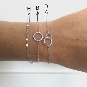 Bracelets fins Acier Inoxydable OR ou ARGENT femme image 8