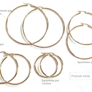 Große, kleine dünne Creolen runde Ringe für Damen aus Edelstahl SILBER oder GOLD Bild 5