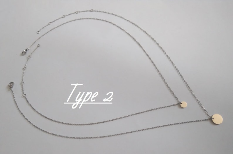 Collier long femme multirang or ou argent, superposés et pendentifs, chaîne double ou triple rangs, acier image 5