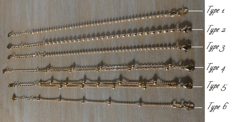 Bracelets fins perles Or,Acier Inoxydable femme image 7