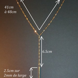 Lange Y-kettingen, lange ketting, dameskettingen met meerdere rijen, hangers met meerdere rijen in goud, goud of zilverstaal afbeelding 9