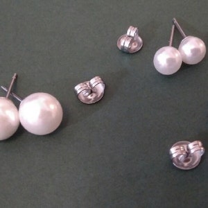 Puces femmes,boule,ronde,perle,acier inoxydable,clous,mini boucles d'oreilles image 10