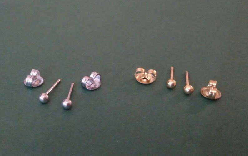 Dameschips, bol, rond, parel, roestvrij staal, studs, mini-oorbellen afbeelding 5
