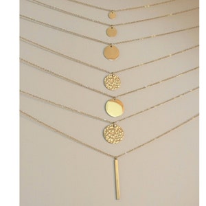 Feine Medaillonkette für Damen, Edelstahl gold oder silber