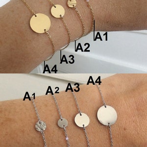 Pulseras finas de acero inoxidable ORO o PLATA para mujer imagen 5