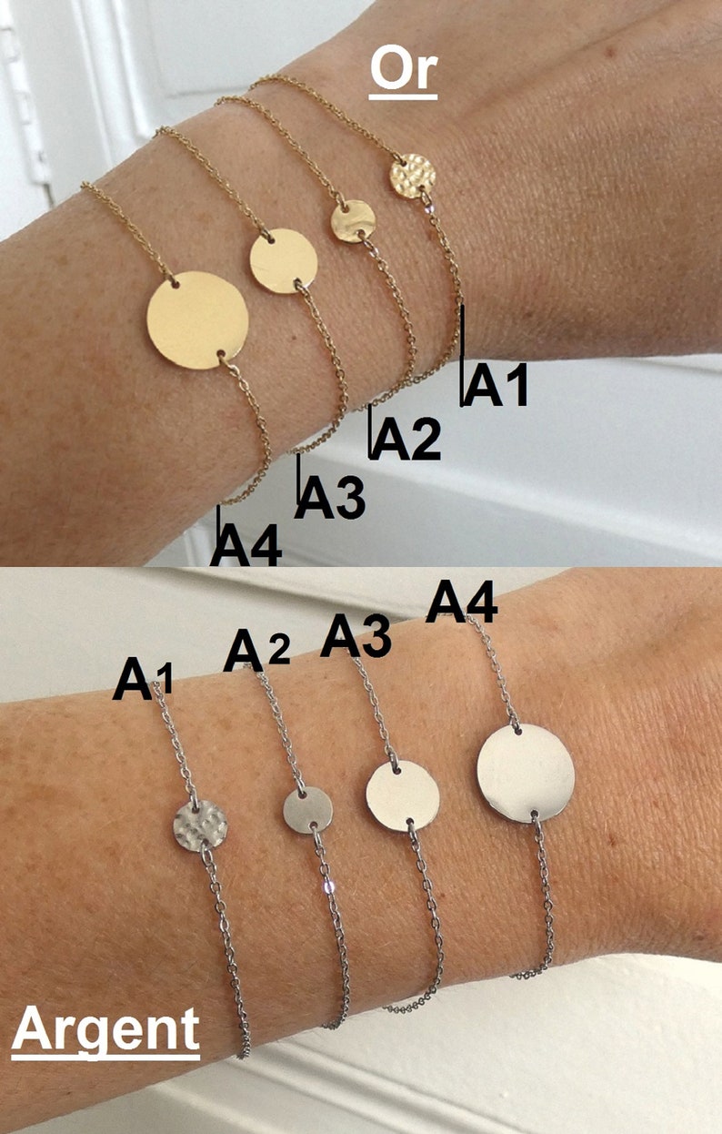 Pulseras finas de acero inoxidable ORO o PLATA para mujer imagen 5