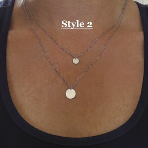 Collier long femme multirang or ou argent, superposés et pendentifs, chaîne double ou triple rangs, acier image 6