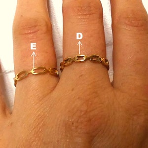 Bagues anneaux fins Acier Inoxydable OR femme image 6