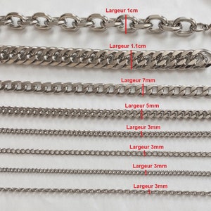 Wide silver mesh steel chain bracelet, Cuban chain, woman image 3