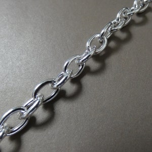 Chaîne maille large argent femme, médaillon, femme, poignet bracelet ou collier image 8