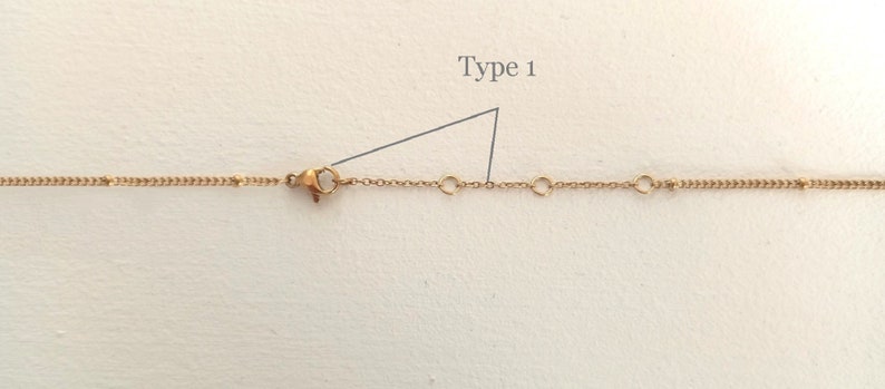 Collier chaîne fine perlée acier inoxydable dorée ou argentée pour femme, mini petites perles image 6