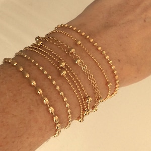 Bracelets fins perles Or,Acier Inoxydable femme image 10