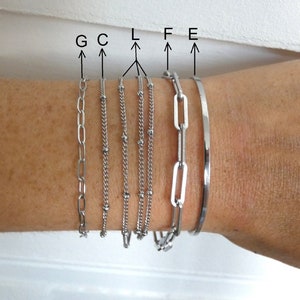 Bracelets fins Acier Inoxydable OR ou ARGENT femme image 6