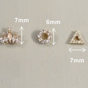 Boucles d'oreilles piercing à vis, mono-boucle, acier inoxydable or ou argent femme, cartilage, lobe, tragus, helix. image 6