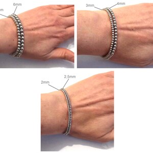 Bracelets perles élastiques acier inoxydable dorés / argentés femme image 3