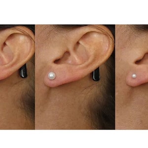 Puces femmes,boule,ronde,perle,acier inoxydable,clous,mini boucles d'oreilles image 4