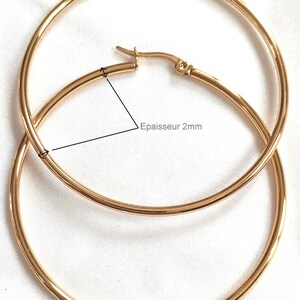 Große, kleine dünne Creolen runde Ringe für Damen aus Edelstahl SILBER oder GOLD Bild 7