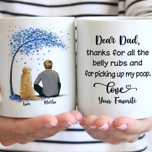 Man and Dogs, Personalized Dad Dog Mug, Dog Mom and Dad Mug, Dog Coffee Mug, Pet Mug, Dog Dad Mug,Dog gift, Custom Dog Mug