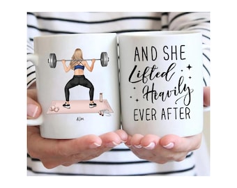 Personalized Gym Girl Mug – Fitness Lover Gift, Custom Hairstyle