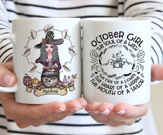 Personalized Witch Mug: October Girl, Soul of a Witch