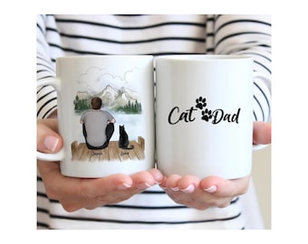 Man and Cats - Cat Dad - Gifts For Dad, Father's Day Gifts, Christmas Gifts For Dad, Dad Mug, Father's Day Mug - Personalized Mug
