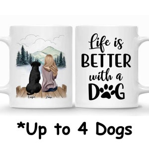 Girl and Dogs - Life Is Better With A Dog