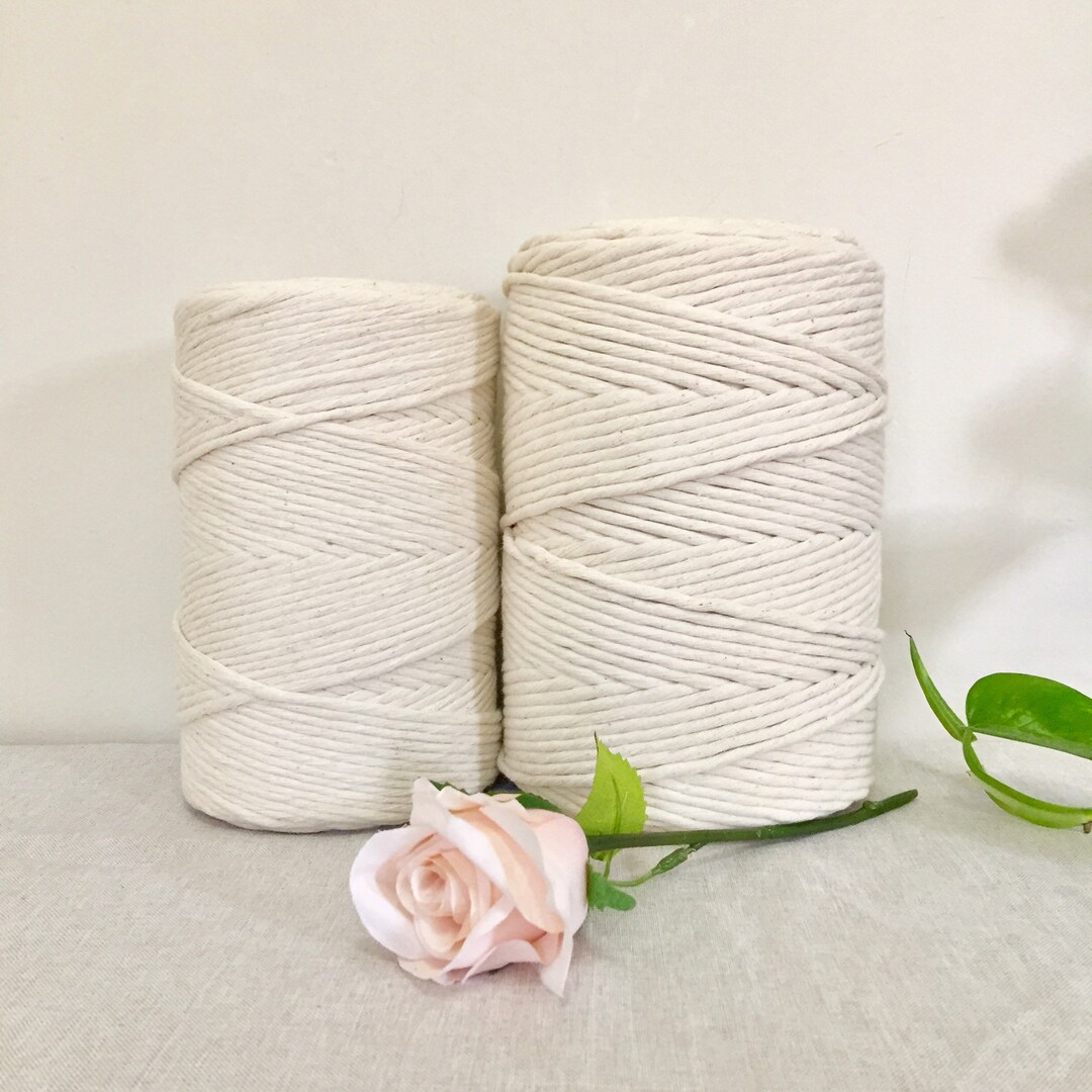 3mm 4mm 5mm 6mm Macrame Cord 100 Cotton Cord Big Roll Macrame Etsy