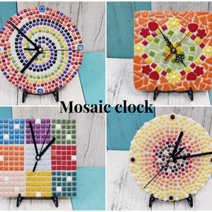 DIY mosaic clock kit craft kit for kids adults make your own mosaic clock kit handmade craft table decor wall decor home hobby project