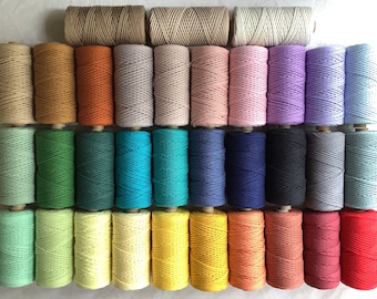 3mm macrame cord 3 ply premium coloured cotton cord craft macrame rope handmade macrame craft supplies