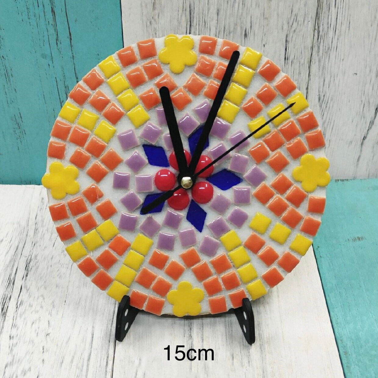  ONE TO FOUR Mosaic Kids Wall Clock for Do It Yourself