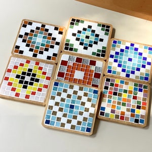 Mosaic coaster diy kit for kid craft kit for adult arts and crafts gift for teen make your own coaster diy mosaic tiles kit