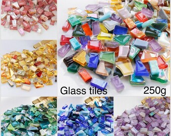 Mosaic tiles pre cut irregular shape multiple colours mosaic tiles DIY craft supplies colorful glass pieces craft for kits adults