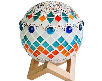 DIY craft kit for adults mosaic kit diy mosaic table desk moon lamp kit stained glass kit home hobby craft project craft kit for kids party