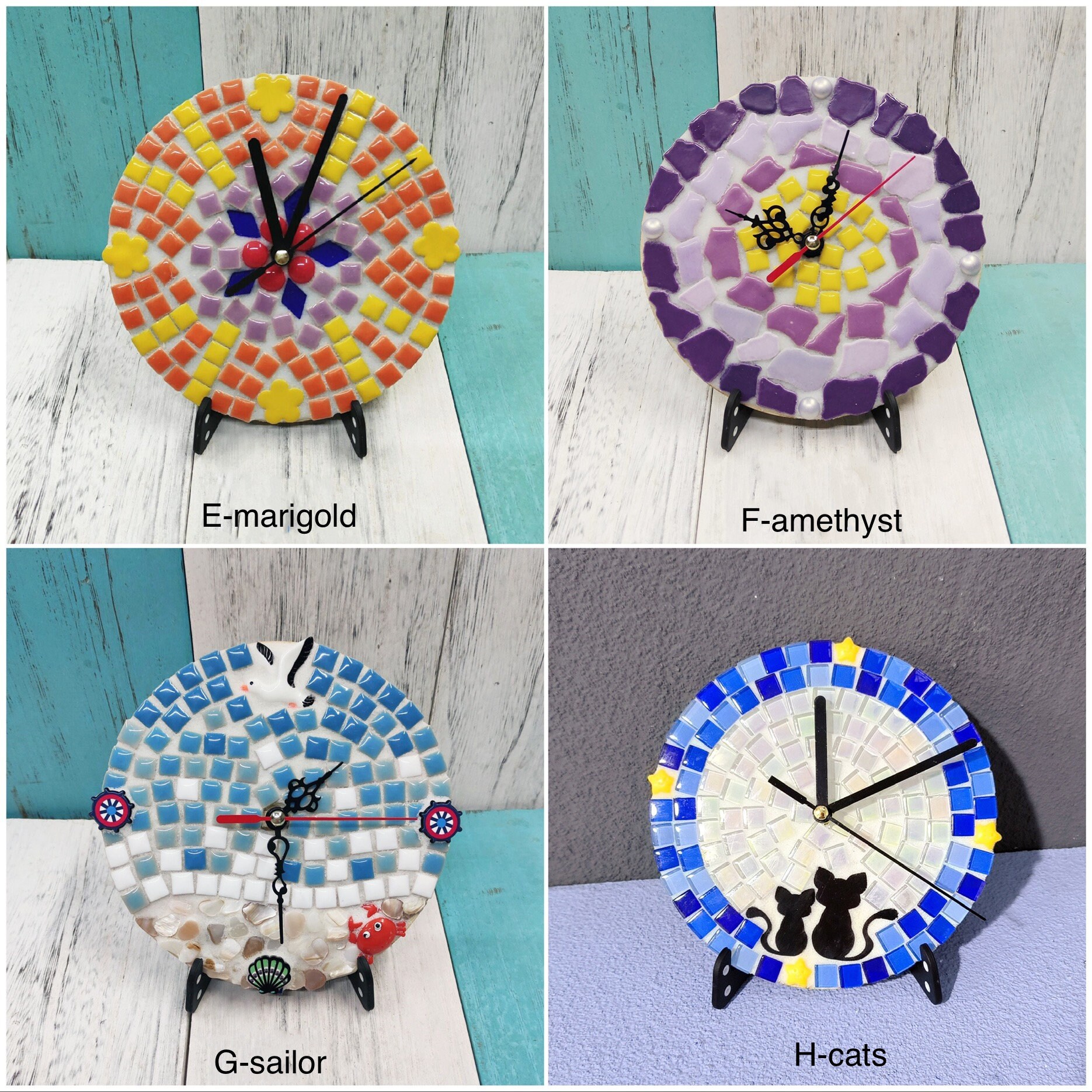 DIY Mosaic Clock Kit Craft Kit for Kids Adults Make Your Own Etsy