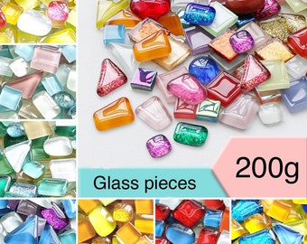 Mosaic glass tiles assorted colours and shapes mosaic tiles DIY craft supplies colorful glass pieces craft for kids adults