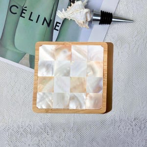 Mosaic kit diy coaster craft kit for adults kids teenagers make your own coaster trivet kit arts and crafts project mosaic shell coaster kit