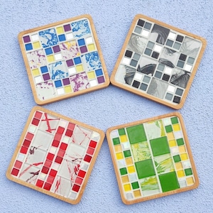 Mosaic coaster diy kit for kid craft kit for adult art and craft gift for teens hobby kit make your own mosaic coaster kit