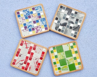 Mosaic coaster diy kit for kid craft kit for adult art and craft gift for teens hobby kit make your own mosaic coaster kit