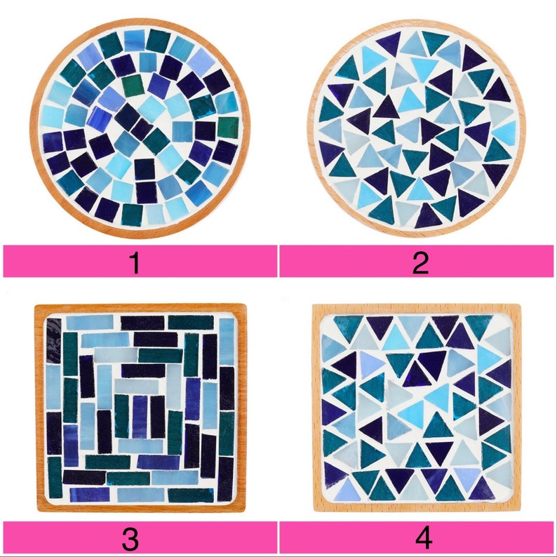 DIY Craft Kit for Adults Mosaic Coaster Kit Diy Coaster Table Etsy