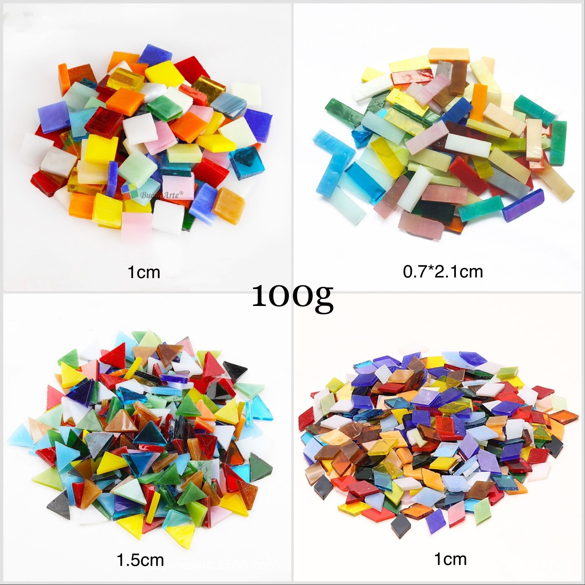 Stained Glass Mosaic Pieces Pre Cut Mosaic Tiles Assorted Colours DIY Craft  Supplies Stained Glass Pieces Craft Kit for Kids Adults 