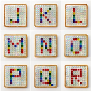 Mosaic coaster diy kit for kid craft kit for adult pixel art and craft personalized gift for teen make your own custom name letter coaster image 4