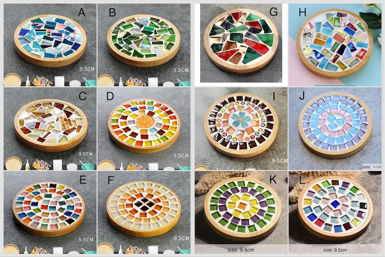 Mosaic Coaster Kit DIY Craft Kit Make Your Own Coaster Tray Etsy