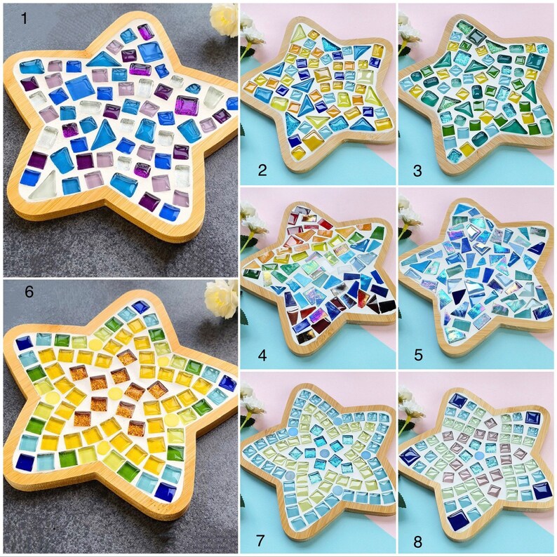Mosaic Coaster Kit DIY Craft Kit Make Your Own Coaster Tray Etsy