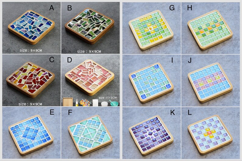 Mosaic Coaster Kit DIY Craft Kit Make Your Own Coaster Tray Etsy