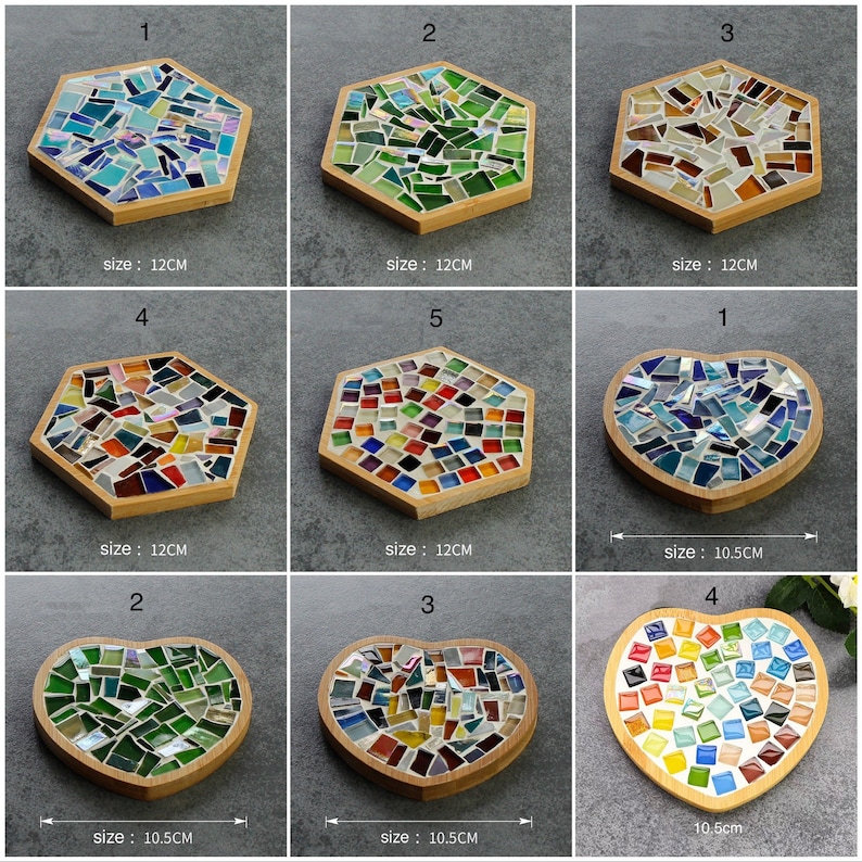 Mosaic Coaster Kit DIY Craft Kit Make Your Own Coaster Tray Etsy