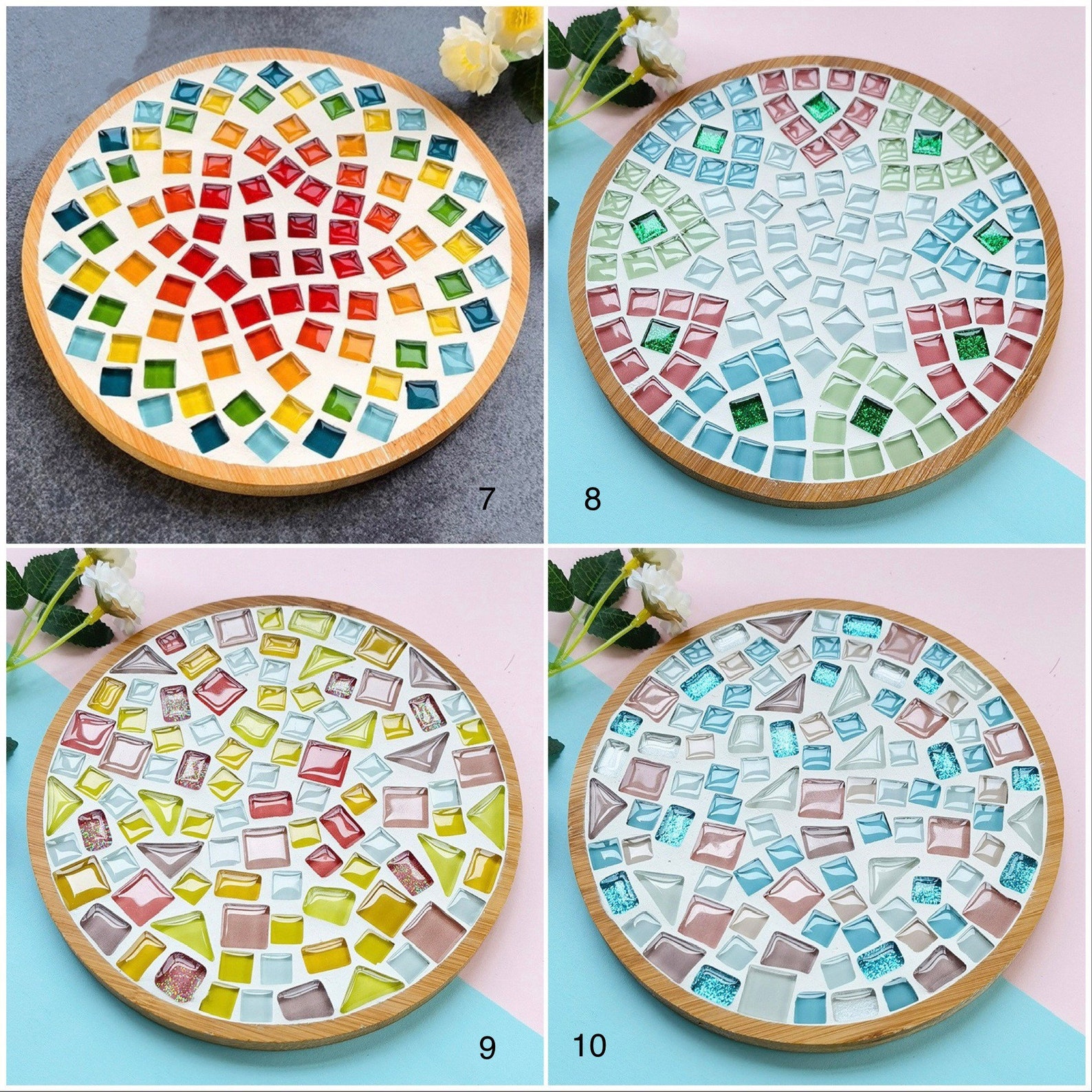 Mosaic Coaster Kit DIY Craft Kit Make Your Own Coaster Tray Etsy