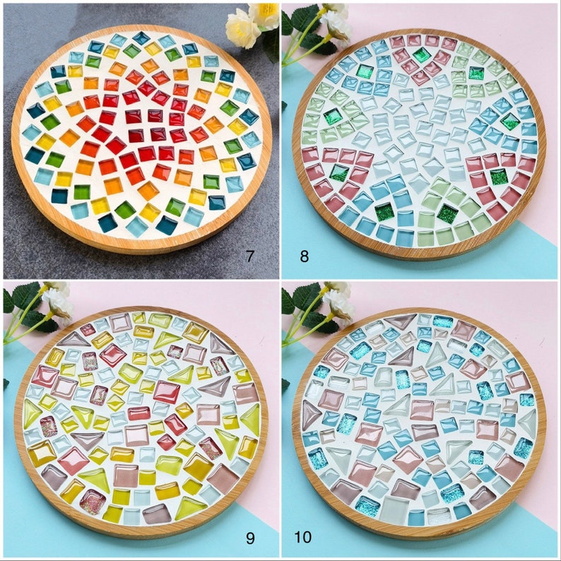 Mosaic Coaster Kit DIY Craft Kit Make Your Own Coaster Tray Etsy