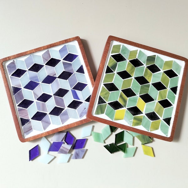 DIY craft kit for adults mosaic coaster kit diy coaster table decor home hobby craft kit for kids party housewarming stained glass kit