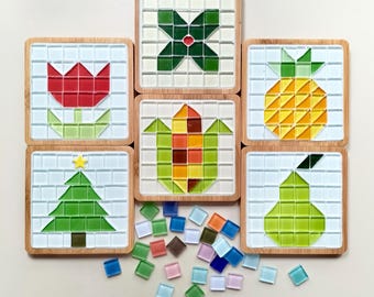 Callipe Mosaic Craft Coaster Making Kit For Adults DIY Glass Mosaic Tiles Kits Ceramic Art Bulk Materials Package Women Kid Seniors Handmade Gifts - View #9